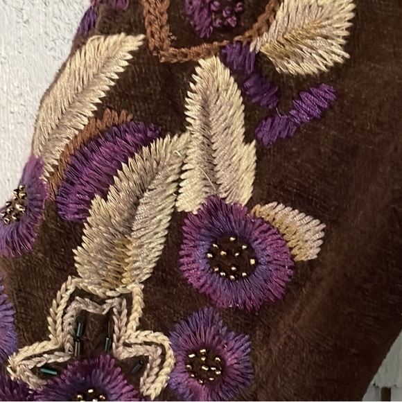 Coldwater Creek Boho Style Embroidered Blazer - Picture 7 of 8